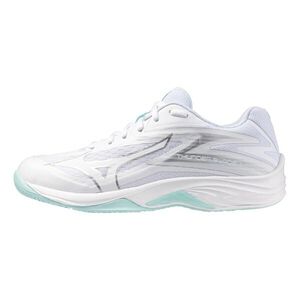 Mizuno Thunder Blade Z 女 排球鞋 穩定 包覆 回彈 白 淺藍 [V1GC237040]