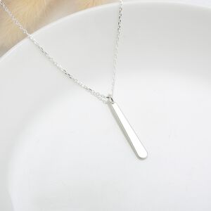 【Angel & Me】Simple Stick Bar s925 sterling silver necklace Birthday gift