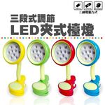 GS MALL 三段LED夾燈 電池夾燈 兩用夾燈 小檯燈 LED夾燈 夾燈 LED燈 燈具 照明燈 露營燈, , large
