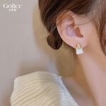 【Gulicc 】古莉可 耳環 韓國白色山茶花耳環, , large