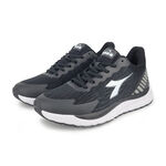 DIADORA迪亞多那 輕量寬楦慢跑男鞋 男運動鞋 高腳背 反光 透氣 緹花網布 吸震 回彈 減壓 緩震 防滑 黑 灰, , large