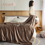 【Albert家居】法蘭絨 羊羔絨加厚雙層暖暖被毯 多色任選 1入 (保暖 毛毯 毯子 羊羔絨毯), , large