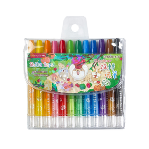 12-Color Short Twist Crayons &ndash; Style C