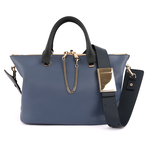 CHLOE' Baylee Small two-tone tote小牛皮/街頭藍, , large