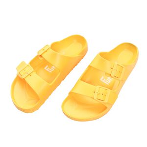 73004雙排扣室外童拖鞋<黃色-18cm>
