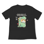 JZ TEE Social Anxiety Cat & Shiba Inu Graphic Tee, , large