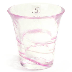 [豐名日本餐具] 2.0"琉璃杯 櫻流 津輕 / G02CU0-36