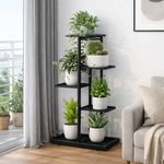 【AOTTO】簡約直立式花架盆栽收納架-黑色(FT-053BK), , large