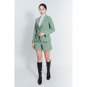 AVVJOY修身顯瘦西裝外套立體剪裁知性柔美風附腰帶，易於穿搭