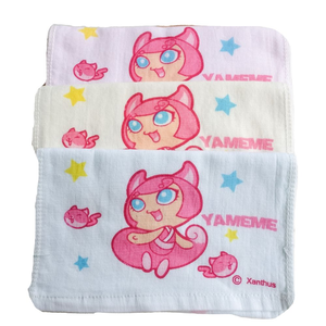 [Kaimei Cotton Industry] Random and excellent MIT made in Taiwan Cute half cotton and half yarn children's towel Cute girl style Pure cotton soft comfortable water absorption