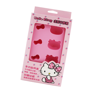 Hello Kitty造型矽膠製冰模-8格-2入,  Hello Kitty造型矽膠製冰模-8格-2入