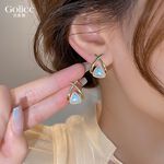 【Gulicc】古莉可 耳環  韓版交叉珍珠耳釘, , large