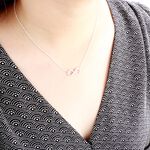 【Angel & Me】Love infinity s925 sterling silver necklace Birthday gift, , large