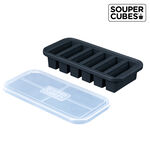 官方直營【Souper Cubes】 多功能食品級矽膠保鮮盒_曜石灰2件組(6格+10格), , large