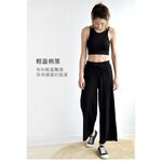 【LOTUS】綿感吸排細坑條羅紋寬褲-2色, , large