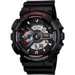 CASIO 卡西歐  G-SHOCK 經典紅黑重機雙顯手錶-55mm GA-110-1A, , large