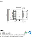 昌運監視器 300萬畫素 3MP 5-50mm 自動光圈 IR 變焦鏡頭 AI LENS, , large