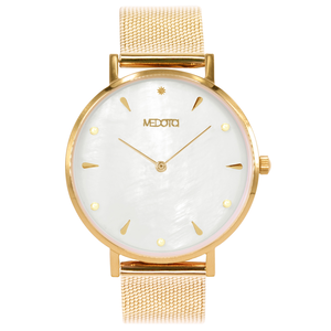 [MEDOTA] THETIS collection minimalist shell ladies watch-Gold / SE-8506