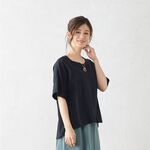 日本【SHONAGON】純棉前短後長・層次美型T, , large