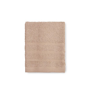 MORINO有機棉超柔緞條方巾/棕-33x36cm