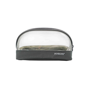 Semi-Circle Clear Storage Pouch &ndash; Gray