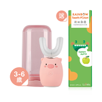 Luveta U型牙套式兒童電動牙刷 - 粉紅小豬 / 3-6歲刷頭 (贈泡沫牙膏1瓶口味隨機)［集翔國際］, , large