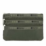 |快速出貨|Lesportsac 3-Zip Cosmetic 三層拉鍊收納化妝包/ 橄欖綠, , large