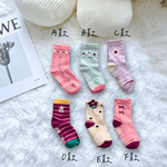 [Kaimei Cotton Industry] 12 pairs of random excellent pure cotton non-slip children's socks, pink and cute style, rabbit children's socks, cartoon children's socks, cute socks, baby socks, , large