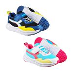 DIADORA迪亞多那 時尚兒童運動鞋 童運動鞋 童鞋 寬楦 透氣 保護後跟 吸震 減壓 健康鞋墊 止滑 黑藍 藍黃粉, , large