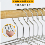 【誠宜居家】 長45cmx寬3mm不鏽鋼防滑衣架10入《加粗》(衣架 曬衣架 晾衣架 防滑 乾濕兩用), , large
