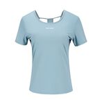 【AREX YOGA】 AS-7410瑜珈服 瑜珈短袖 女上衣 挖背上衣 冰絲衣 涼感衣 吸排衣 短袖上衣 女短袖, , large