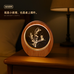 【上手家居】鈴蘭貓語小夜燈 鈴蘭花小貓(質感小夜燈/夜燈/usb小夜燈/可愛夜燈/造型夜燈), , large