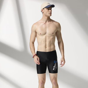 莫妮娜 台灣製 大男 玩水必備 五分泳褲 黑色 -6L