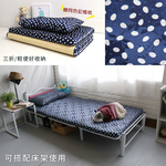 [台客嚴選] 棉花兔竹面單人透氣床墊附枕 台灣製 學生床墊 單人床墊 外宿床墊 記憶枕, , large