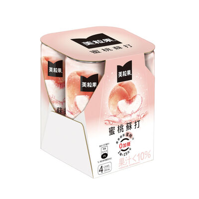 美粒果零加糖蜜桃蘇打330ml