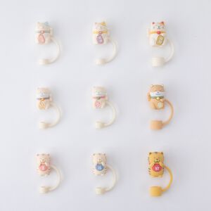 Silicone Straw Plug -Lucky Mascot Collection