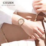 CITIZEN 星辰 L系列廣告款光動能女錶-玫瑰金 EM0813-86Y, , large