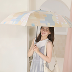 【rento】Carbon Fiber Lightweight UV Protection Umbrella with Black Coating – Color-Block, , large