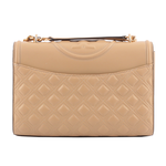 Tory Burch Fleming 縫線翻蓋流蘇二用包/沙色, , large