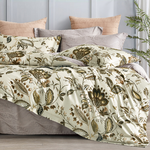 100%純天絲雙人加大四件式兩用被床包組-夢途, , large