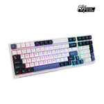 [樂維科技]RKG98機械鍵盤 藍牙三模PBT鍵帽 100鍵K黃軸 RGB 藍色潮汐｜注音, , large