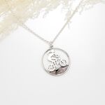 【Angel & Me】自行車 越野 登山 s925 純銀項鍊 運動 生日禮物, , large