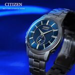 CITIZEN 星辰 小秒針紳士機械錶-藍/41mm NK5009-69N, , large