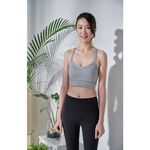 YOGA FLOW Ashly Bra - 交織細帶短版上衣 - 石板灰 Stone Grey, , large