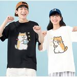 JZ TEE Shiba Inu & Cat - You're the Best Graphic Tee, , large