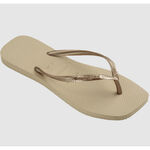 [巴拉娜巴西人字拖專賣店]中壢實體店面 Havaianas哈瓦仕 夾腳拖 SLIM SQUARE 方形 方頭 沙金色 海灘  女款, , large