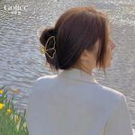 【Gulicc】古莉可 髮夾 韓系金屬簍空 蝴蝶髮夾, , large
