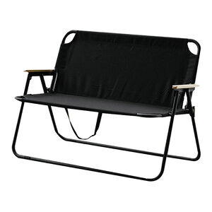 TUMAZ雙人彈簧折疊椅-黑色