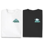 JZ TEE Snowy Mountain Cat & Shiba Inu Graphic Tee, , large