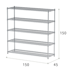 【Y HOUSE】150x45x150 cm heavy-duty five-layer iron rack heavy-duty rack heavy-duty iron rack, , large